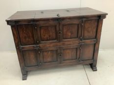 A Korean cypress wood Tansu cupboard, 19th century, width 133cm, depth 70cm, height 98cm.