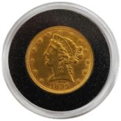 USA gold coins, Liberty Head Five Dollars 1899