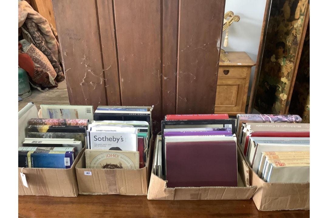 ° ° Four boxes of Art Reference books and catalogues (approx. 60). Condition - fair - Image 1 of 5
