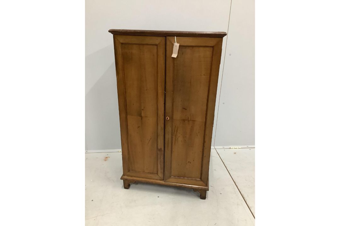 An early 20th century walnut office cabinet fitted with nine deep drawers, width 61cm, height 106cm. - Image 1 of 5