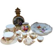 Royal Worcester including a Kitty Blake blackberry vase, a Berlin leaf dish, and a French painted