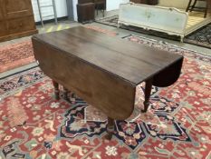 A Regency Gillows style mahogany extending dining table, 276cm extended, three spare leaves, depth
