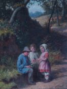 William Bramley (English, fl.1900-1932) 'The Pet Bird'oil on canvassigned24 x 34cm Oil on original