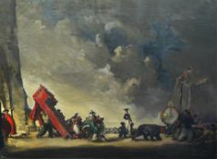 John Brakewell (Brake) Baldwin (1885-1915) 'The Procession'oil on canvas70 x 96cm Oil on original