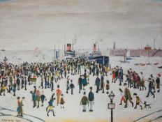§ § Laurence Stephen Lowry RA, RBA (1887-1976) Ferry boatsoffset lithographsigned in pencil with