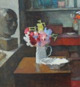 § § Philip Matthews (British, 1916-1984) Sweet peasoil on boardinitialled and dated '7956 x 52cm