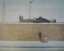§ § Laurence Stephen Lowry (1887-1976) ‘Man Lying on a Wall’offset lithographsigned in pencil and