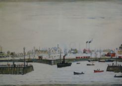 § § Laurence Stephen Lowry RA, RBA (1887-1976) 'The Harbour'lithographsigned in pencil, published in