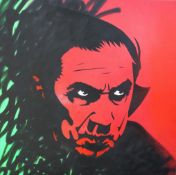 Pure Evil (British, b.1968) 'Bella Lugosi's Dead, Undead', 1/1freehand spraypaint on canvassigned