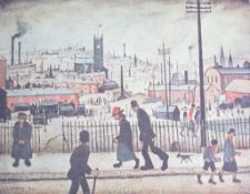 § § Laurence Stephen Lowry RA, RBA (British 1887-1976) View of a Townoffset lithographsigned in