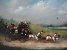 Attributed to James Pollard (British, 1792-1867) The Thomas Carpenter London to Brighton Mail