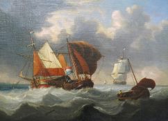 George G. Webster (British, 1775-1842) Off the Dutch coastoil on canvas46 x 62cm Oil on canvas