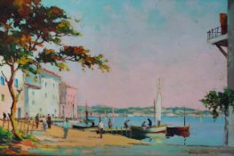 § § Cecil Rochfort D'Oyly John (1906-1993) Mediterranean harbour sceneoil on canvas boardsigned29