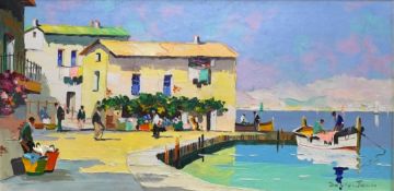 § § Cecil Rochfort D'Oyly John (English, 1906-1993) 'Beaulieu near Monte Carlo French Riviera'oil on