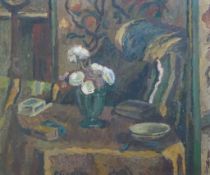§ § Duncan Grant (British, 1885-1978) 'Still life'oil on cardsigned and dated '2745 x 54cm
