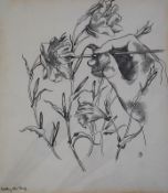 John Northcote Nash CBE R.A., (British 1893-1977) ‘Making New Plants'pen and ink on papermonogrammed