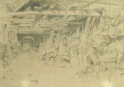 James Abbott McNeill Whistler RBA (American, 1834-1903) 'Wheelwright 1879-80'drypoint