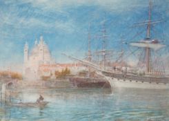 Albert Goodwin RWS (British, 1845-1932) The Saluté, Venicewatercolour and bodycoloursigned and dated
