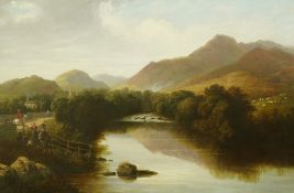 Thomas Christopher Hofland (1777-1843) 'The Greta near Keswick'oil on canvas50 x 75cm Oil on