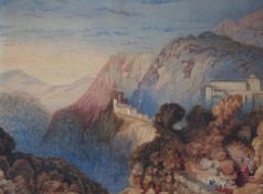David Roberts (British, 1796-1864) A Scene in Palestinewatercolour31.5 x 43cm Watercolour on