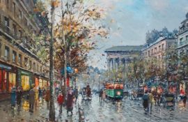 § § Antoine Blanchard (French, 1910-1988) Boulevard de la Madeleine, Parisoil on canvassigned60 x