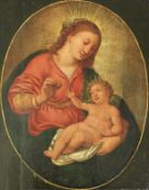 Attributed to Carlo Maratti (Italian, 1625-1713) 'The Holy Familyoil on wooden panel27.5 x 21.5cm
