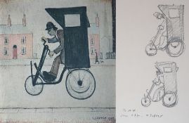 § § Laurence Stephen Lowry RA, RBA (1887-1976) The Contraption, 1949offset lithographsigned in