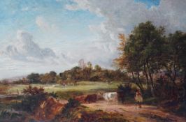 George Barrell Willcock (British, 1811-1852) 'The Road to Bramber'oil on canvasTryon Gallery label
