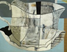 Geoffrey Robinson (English, b.1945) Jug on a table topoil on canvassigned60 x 78cm Not stretched