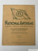 Olympics National Anthems sheet music brochure
