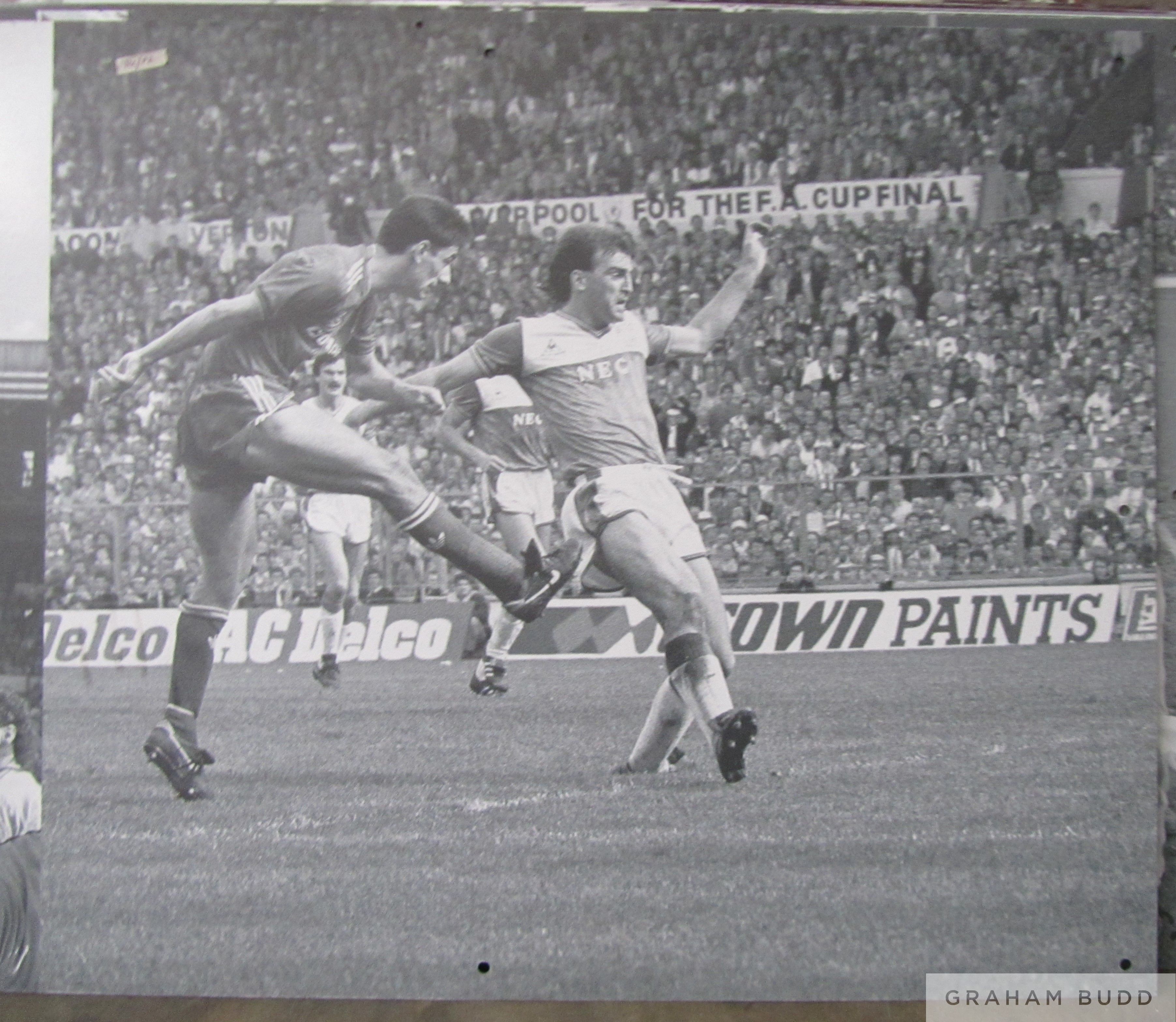 Liverpool's John Aldridge and Ian Rush in action, Wembley Stadium Sign, - Image 4 of 4