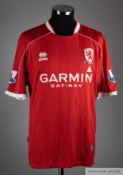 Afonso Alves red No.12 Middlesbrough short sleeved shirt,