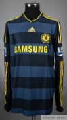 John Obi Mikel blue and yellow No.12 Chelsea long-sleeved shirt, 2009-10