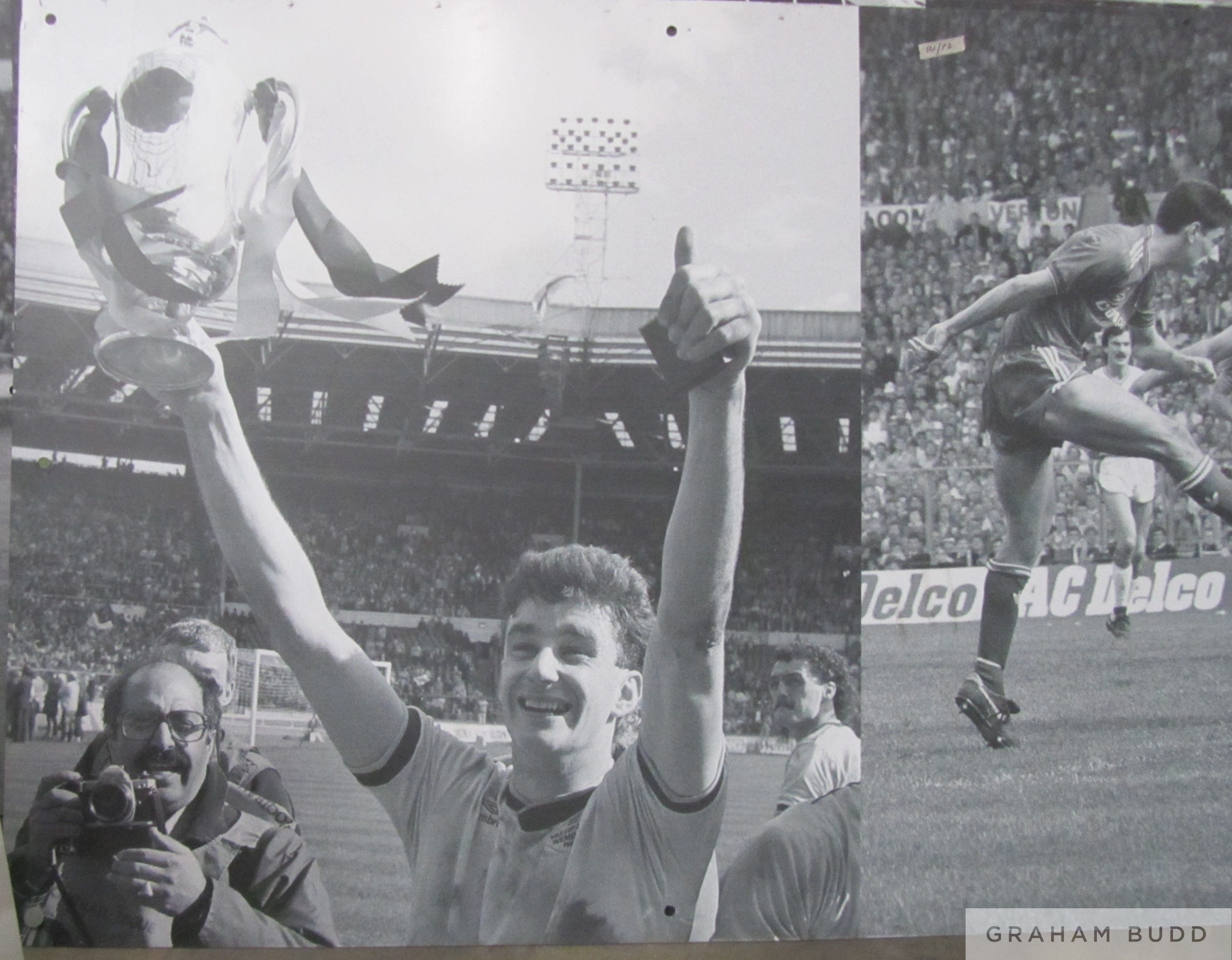 Liverpool's John Aldridge and Ian Rush in action, Wembley Stadium Sign, - Image 3 of 4