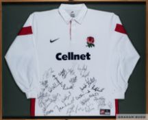 England squad signed rugby shirt, season 1998-99,