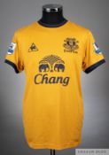 Leighton Baines orange and blue No.3 Everton short-sleeved shirt, 2011-12