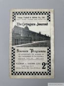 Fulham v. Exeter 1932 Souvenir home programme