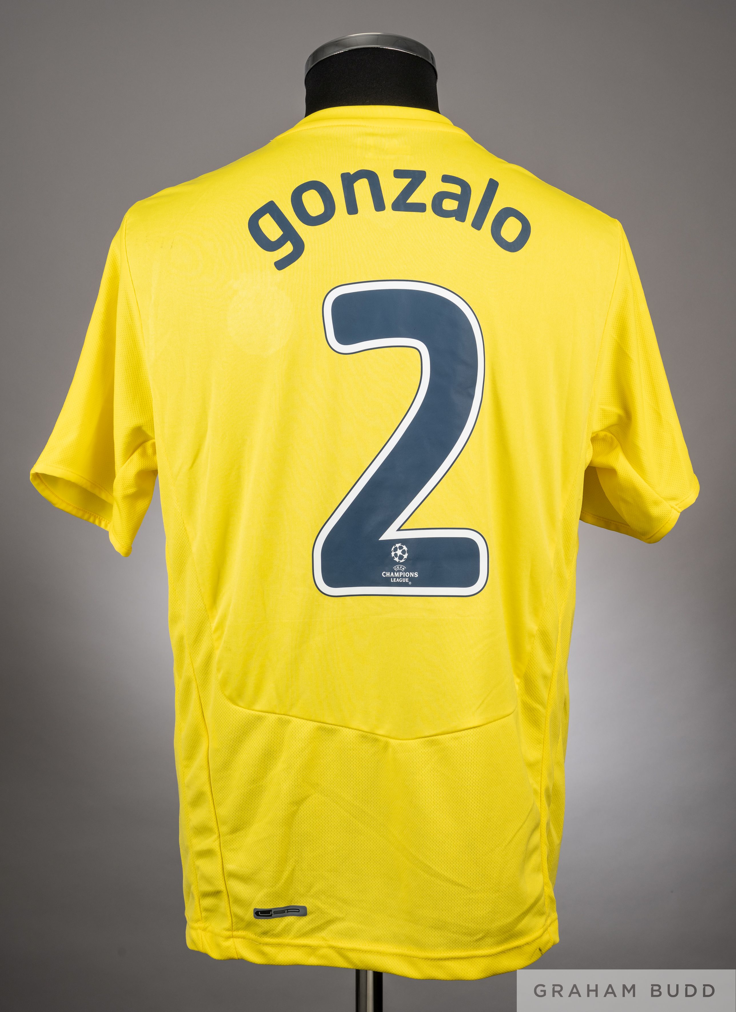 Gonzalo Villareal no.2 shirt from the Champions League game v Arsenal April 1st 2009 - Image 2 of 2