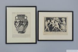 Two Mr Punch Olympic Games prints,