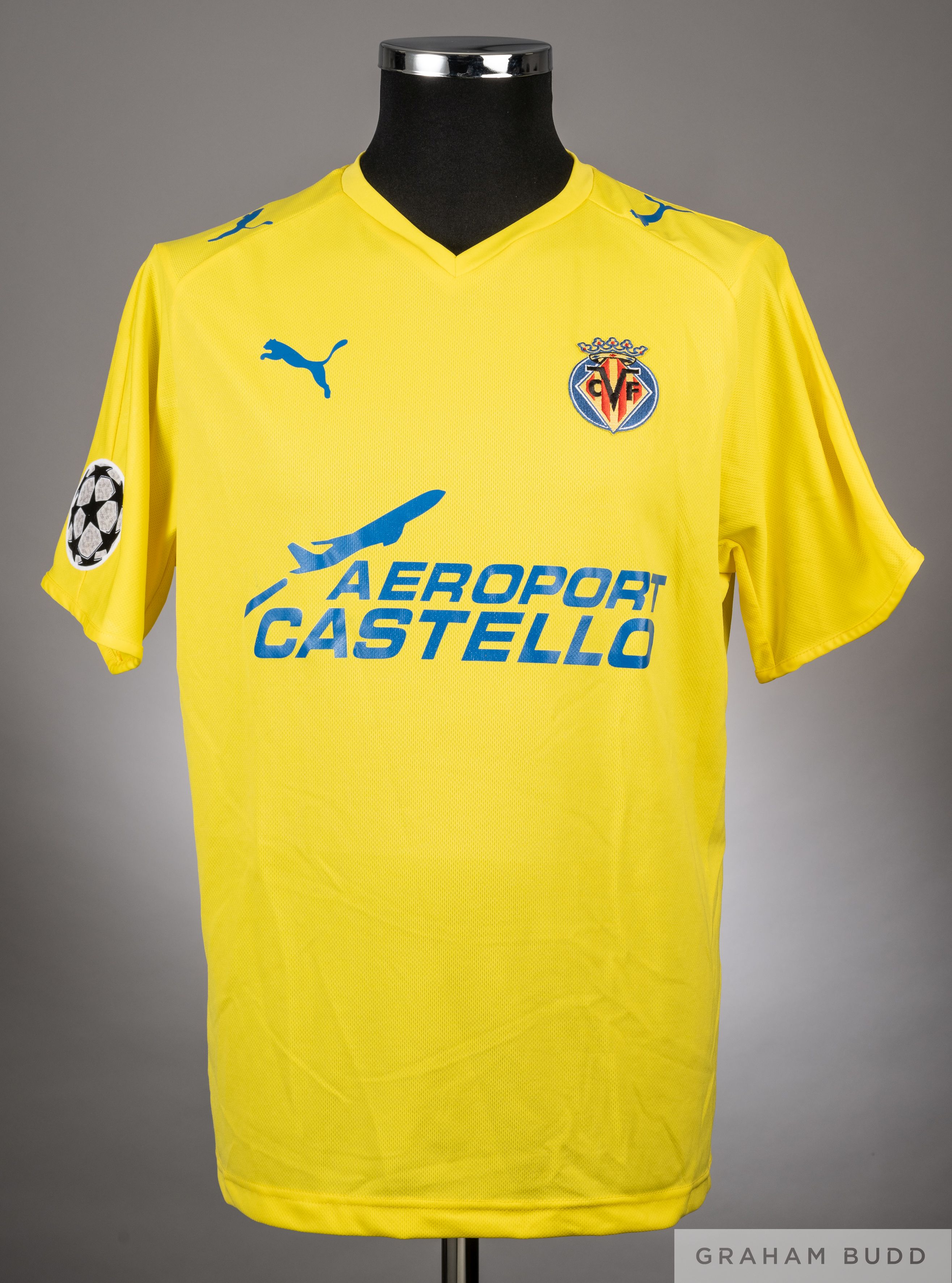 Gonzalo Villareal no.2 shirt from the Champions League game v Arsenal April 1st 2009