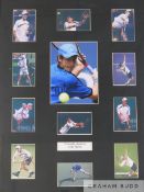 Sir Andy Murray signed tennis action colour photographic display,
