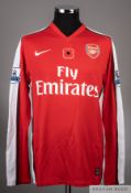 William Gallas red Arsenal shirt season 2008-09 v Manchester United at the Emirates stadium 8/11/2