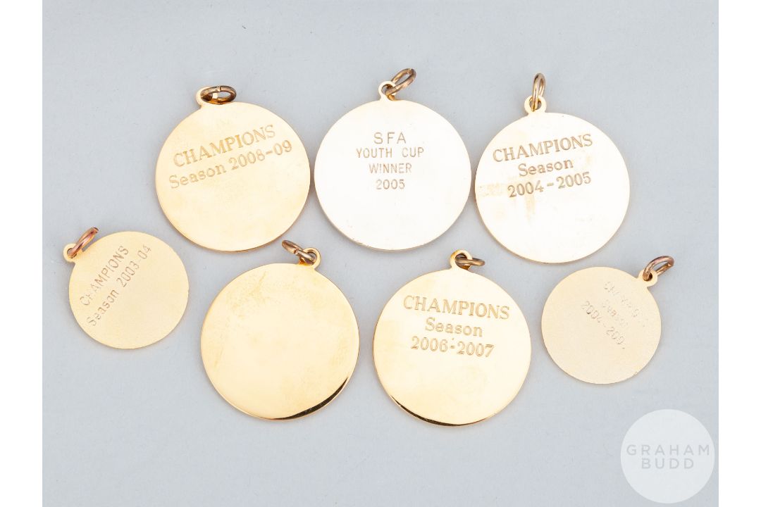 Ryan Conroy seven various yellow-metal Celtic winners medals 2003-04 to 2008-09 - Image 2 of 3