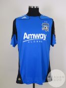 Jason Hernandez blue and black No.21 San Jose Earthquakes match worn short-sleeved shirt, 2010