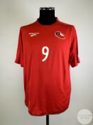 Red Chile no.9 home shirt, 2010,