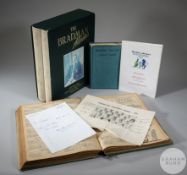 Collection of cricket and sporting memorabilia including a signed letter from Sir Don Bradman