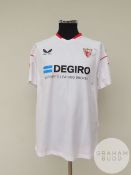 White and red Sevilla no.19 home shirt, 2022-23,