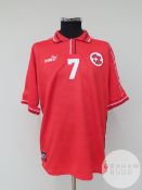David Sesa red Switzerland no.7 shirt, 1999,