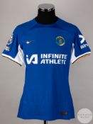 Thiago Silva signed blue & white Chelsea No.6 home shirt, season 2023-24,