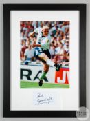 Paul Gascoigne signed England Euro '96 goal v Scotland framed photographic display,